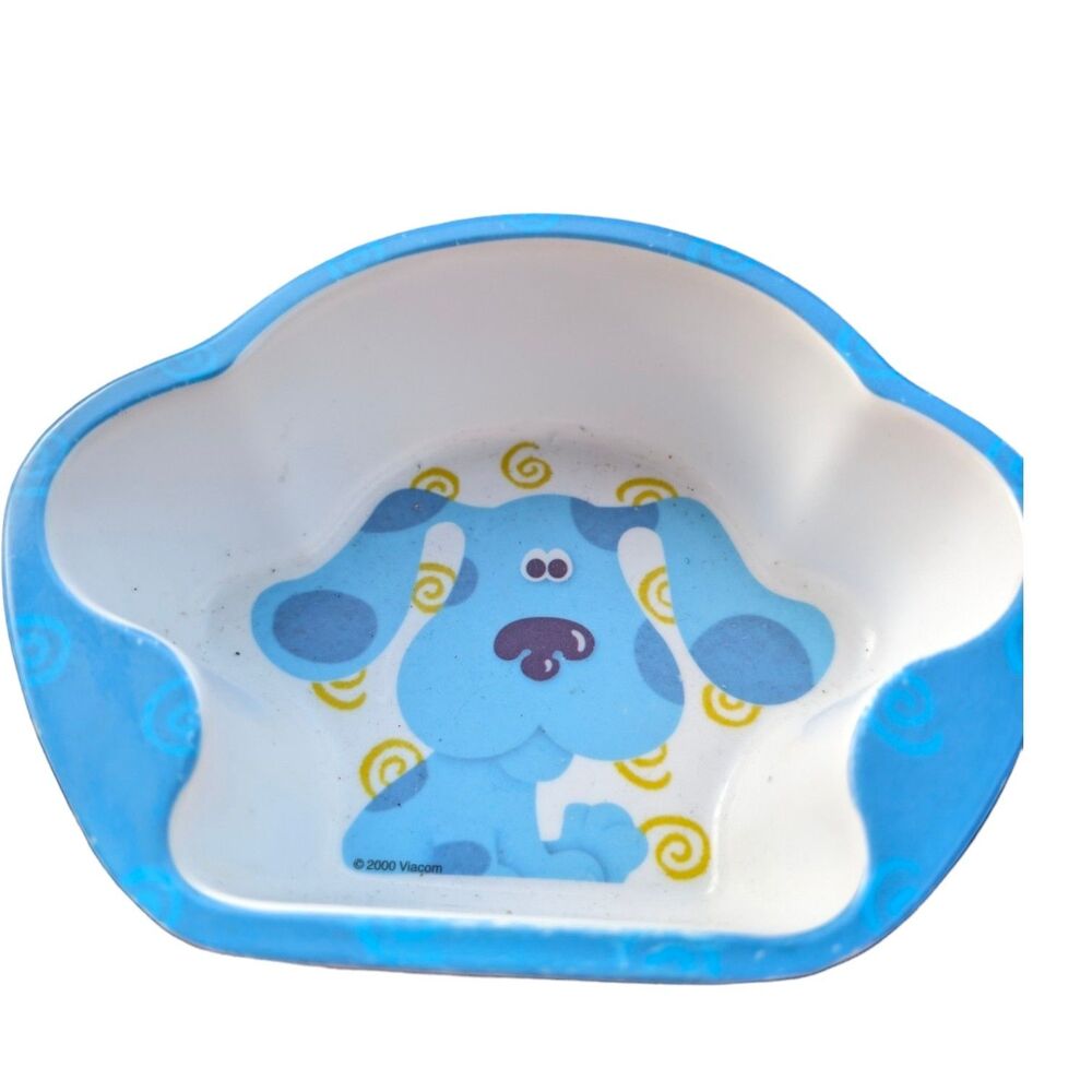 Vintage 2000 Blue's Clues Dog Cereal Bowl Snacks Y2K Cartoon Character Dish